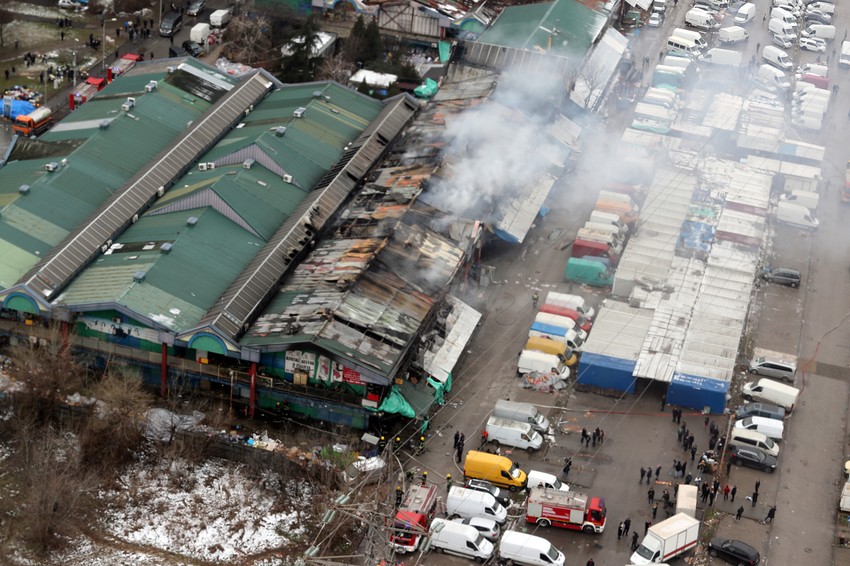 Fotografije požara u kineskom tržnom centru iz vazduha
