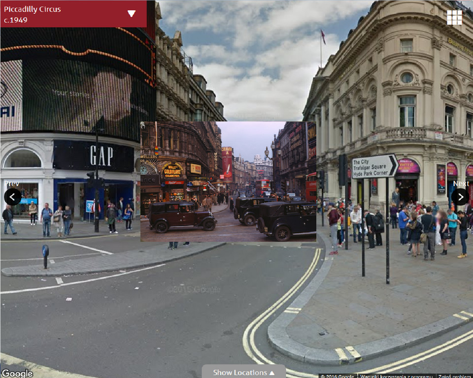 Londyn dawniej i dziś - Piccadilly Circus