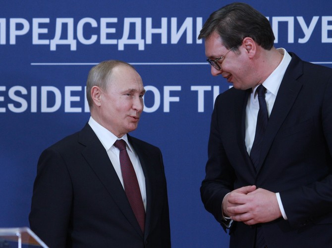 Predsednik Rusije Vladimir Putin i predsednik Srbije Aleksandar Vučić