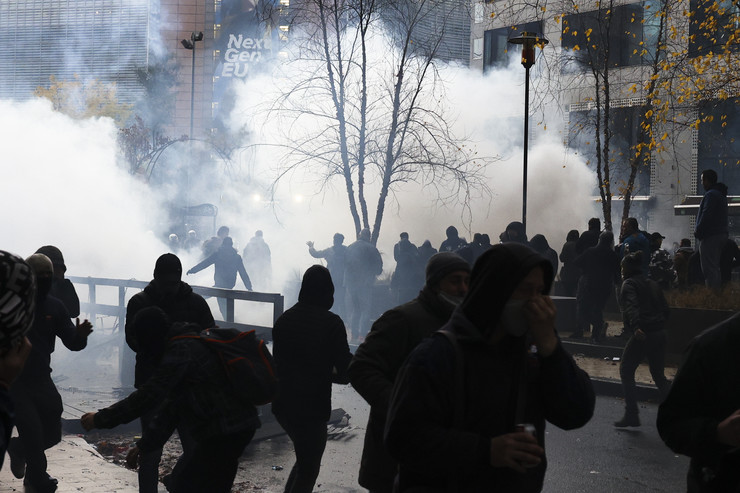 Sukobi na protestima u Briselu