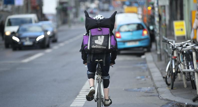 A Deliveroo rider. Image used for illustration purposes only.Sean Gallup/Getty Images