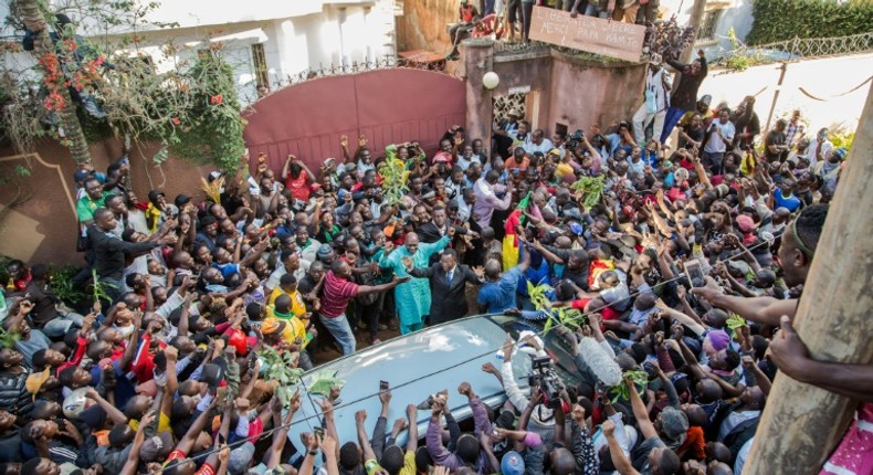 Cameroonian protesters (AFP)