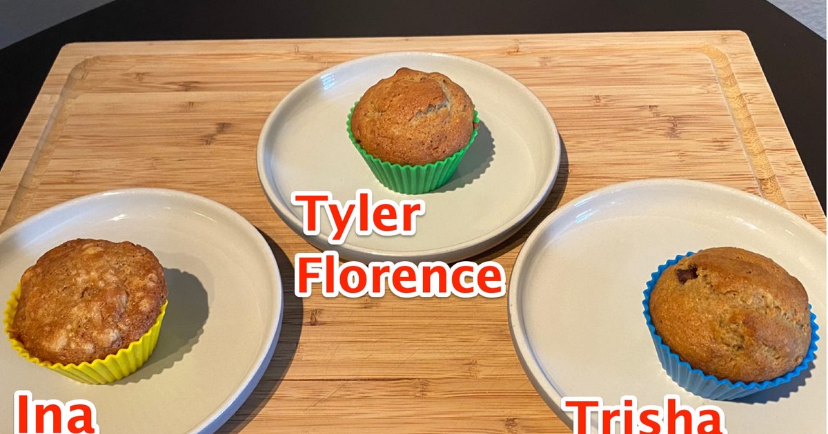 I tried bananamuffin recipes from Ina Garten, Tyler Florence, and Trisha Yearwood, and the best