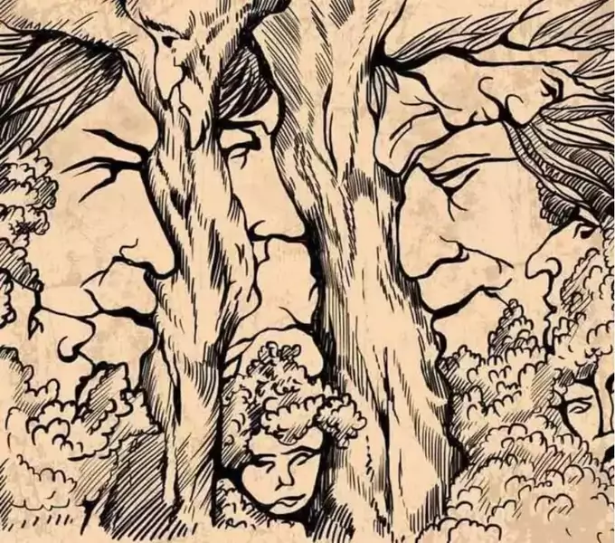 Znajdziesz dziewięć twarzy między drzewami? / news18.com