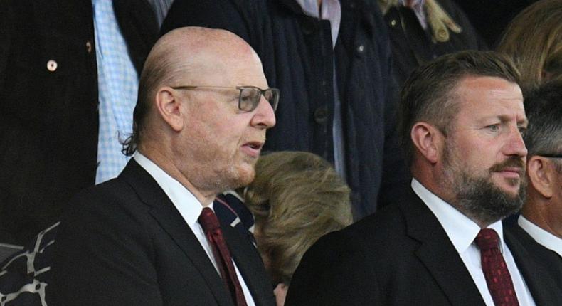 Branching into cricket - Manchester United's US co-chairman Avram Glazer (L) Creator: Oli SCARFF