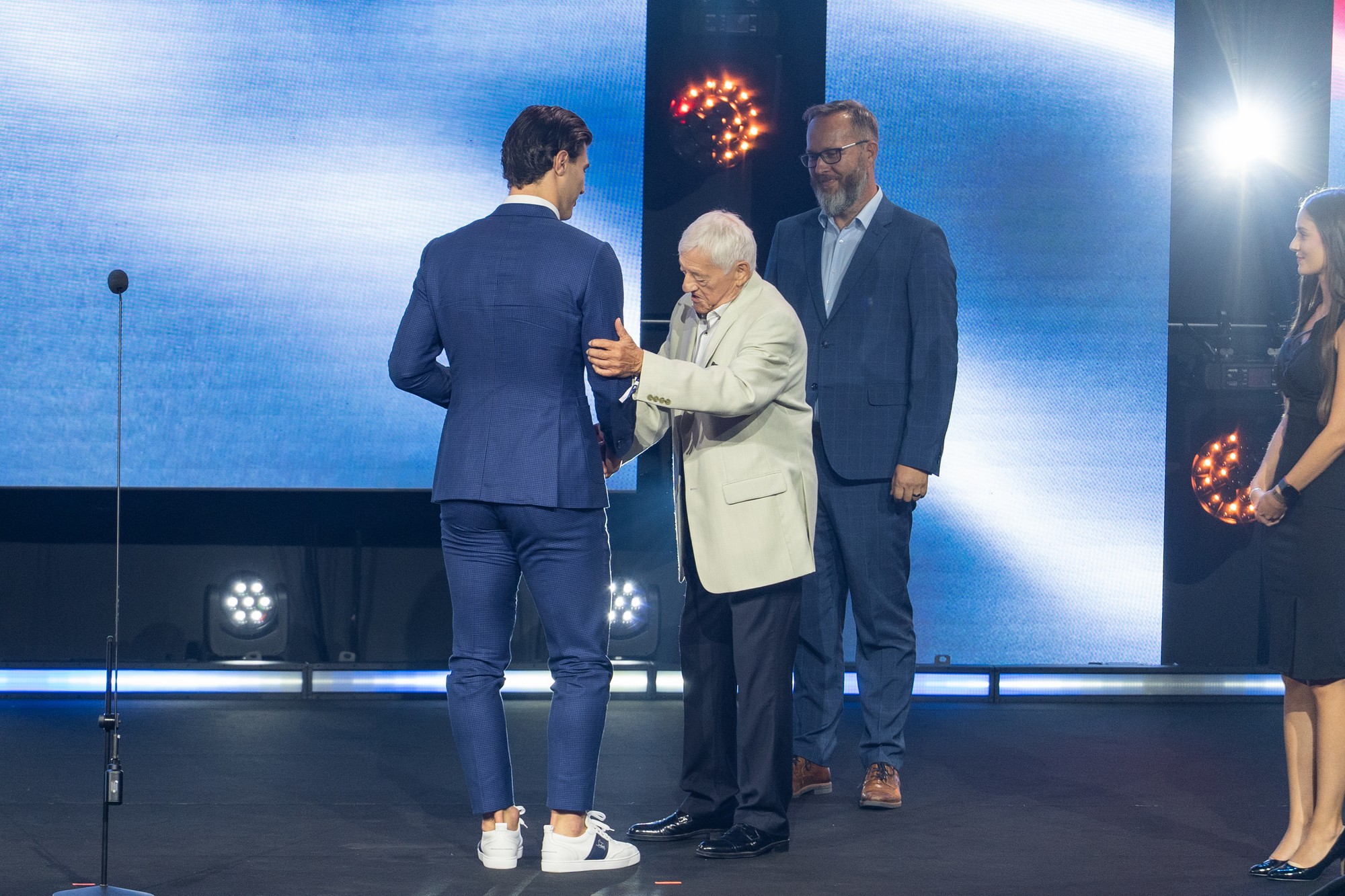 Galavečer Hokejista roka 2025 - Juraj Slafkovský a Jozef Golonka.