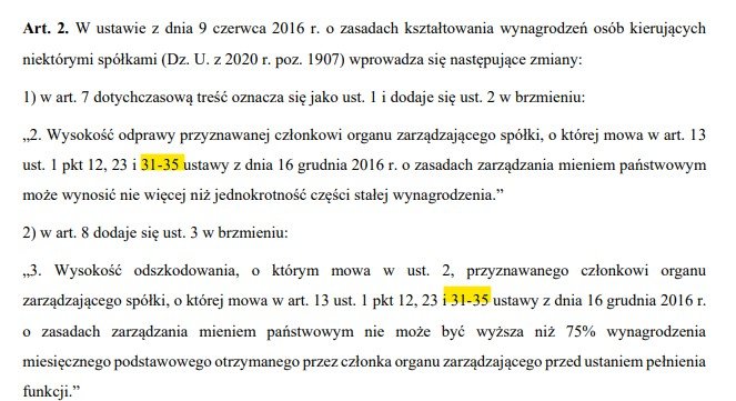 W projektowanych przepisach o obniżeniu odpraw i odszkodowań pojawia się 35 spółek o strategicznym znaczeniu. Do grona 33 znanych z nazwy mogą więc jeszcze dołączyć dwie.