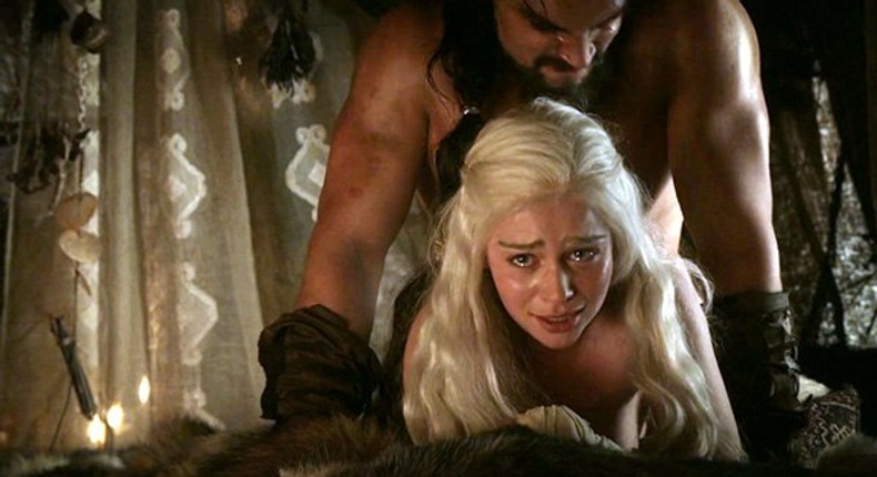 Emilia Clarke in Game of Thrones season 1 