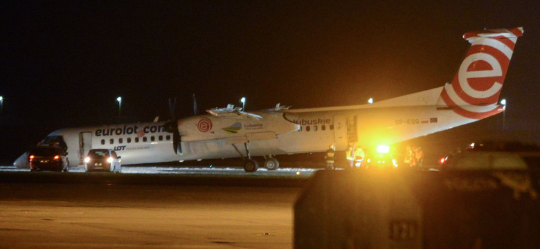 Uszkodzony samolot został już odholowany z pasa startowego. Będzie też przegląd podwozia wszystkich bombardierów