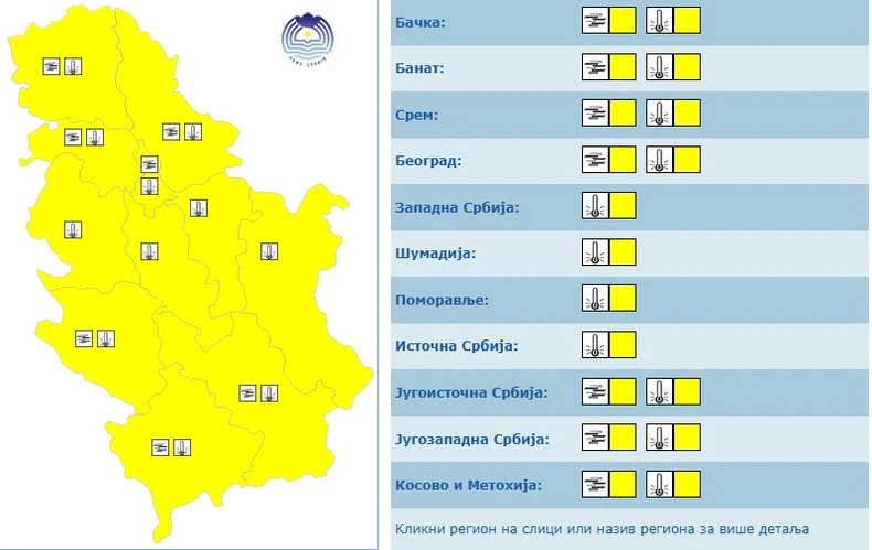 Meteoalarm 17. januar