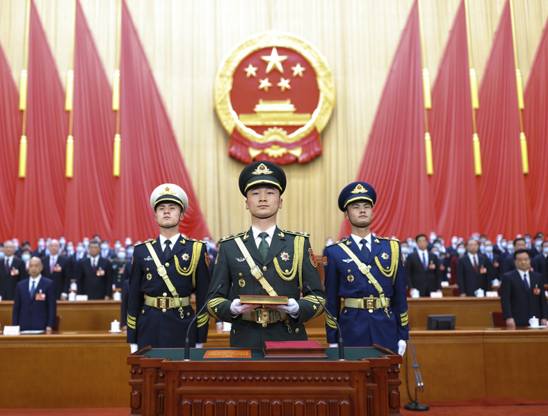 Żołnierze chińskiej Gwardii Honorowej Armii Ludowo-Wyzwoleńczej, 2023 r.