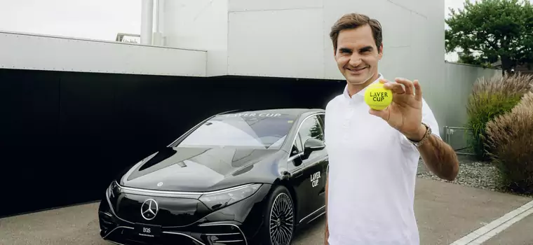 Roger Federer w nowym Mercedesie EQS