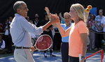 Caroline Wozniacki w tenisowej partii z samym Barackiem Obamą! Zdjęcia
