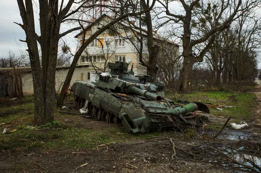 Zniszczony rosyjski czołg T-72