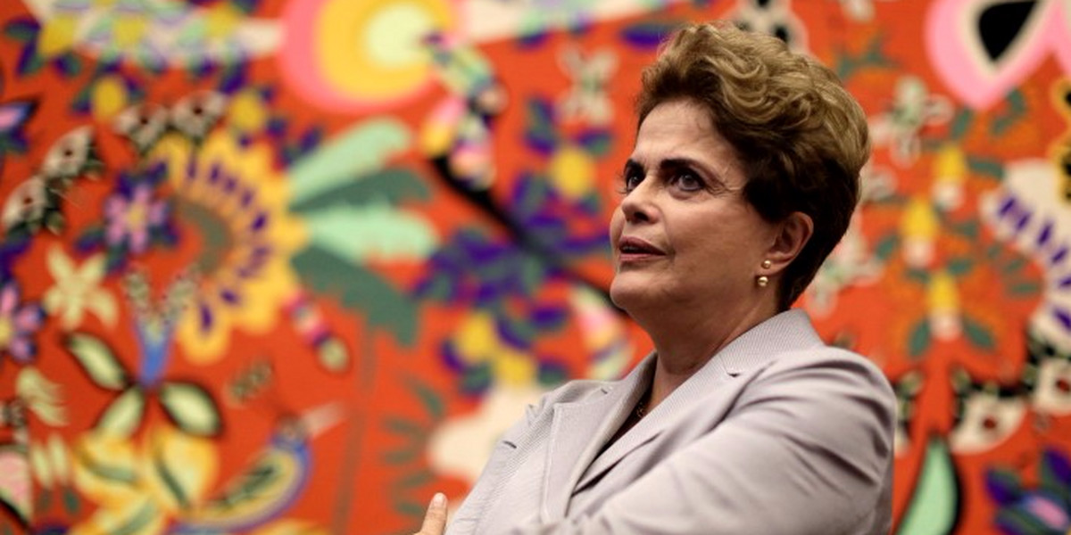 Suspended Brazilian President Dilma Rousseff attends a news conference with foreign media in Brasilia