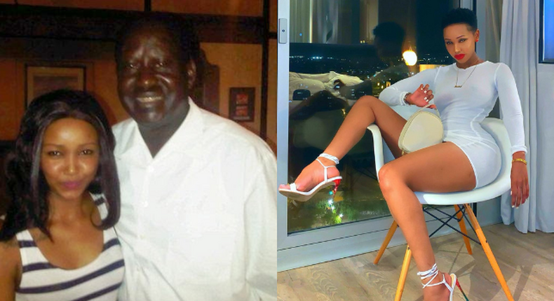 Huddah Monroe with Riala Odinga. (File Photo). I miss Raila- Huddah Monroe 