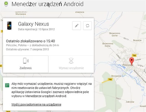 Gdy jednak moduł jest włączony, GPS was raczej nie zawiedzie