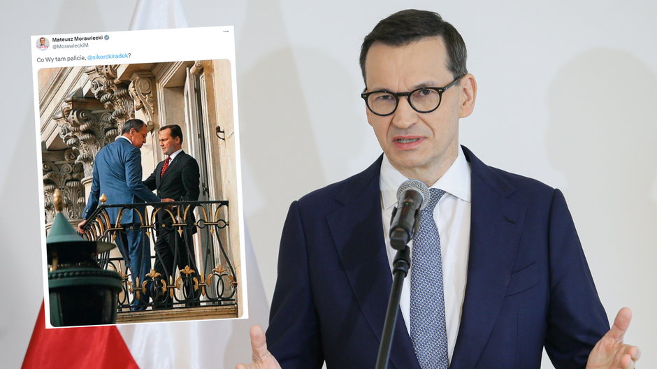 Mateusz Morawiecki na platformie X odpowiedział na słowa Radosława Sikorskiego (screen: MorawieckiM/X)