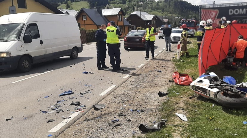 Śmiertelny wypadek motocyklisty w Powroźniku