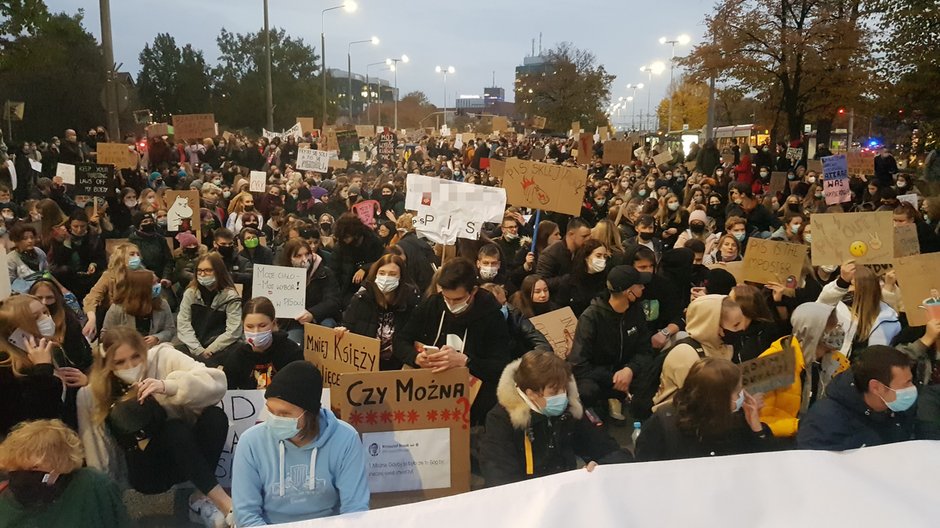 Protest młodzieży w Gdańsku