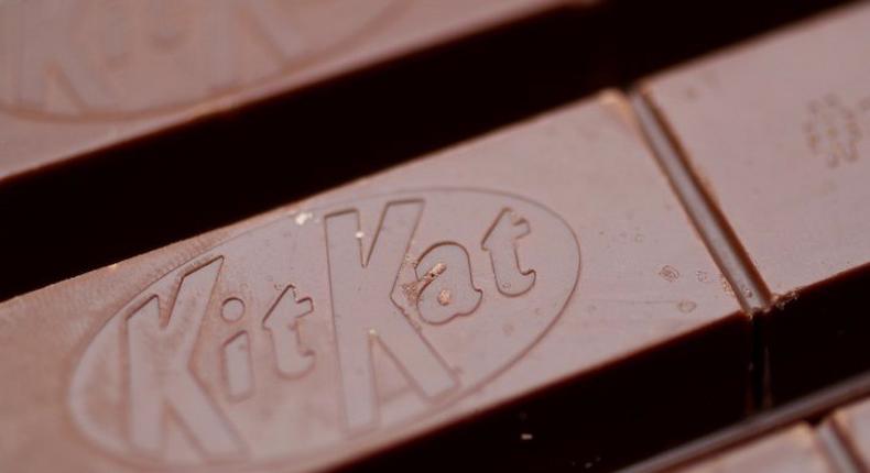 Kit Kat chocolate bars are pictured in London