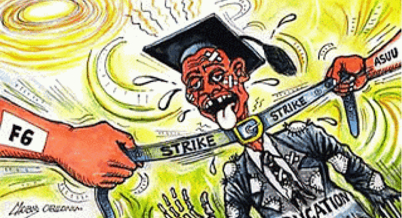 Incessant ASUU Strike strangles academic activities and students performances.