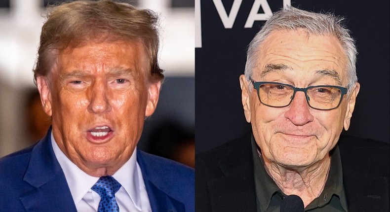 Donald Trump and Robert De Niro.Mark Peterson - Pool / Getty Images / Arturo Holmes / Getty Images for Tribeca Festival