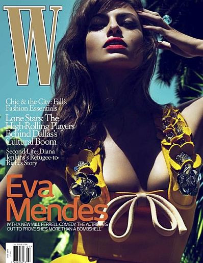 Eva Mendes w lipcowym numerze "W Magazine"