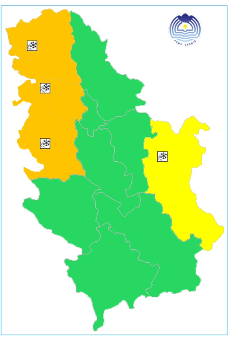 Meteoalarm za nedelju