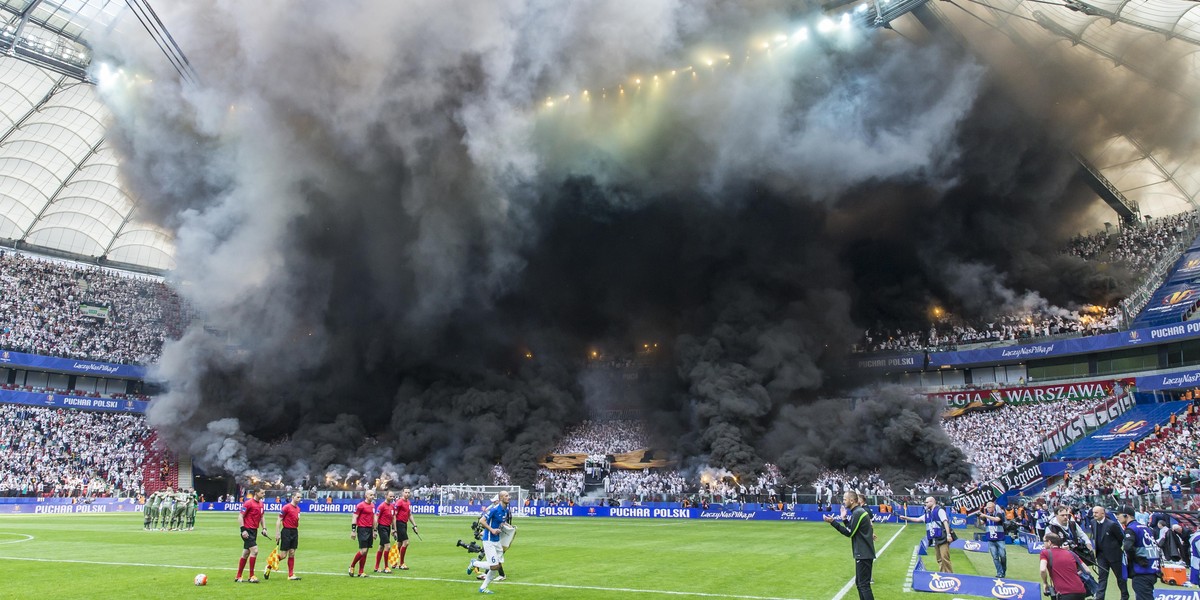 Finał Pucharu Polski – pseudokibice zdemolowali stadion. Są zarzuty!