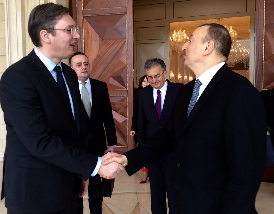 Vučić i Antić sa Alijevim
