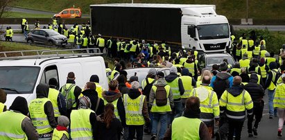 "Żółte kamizelki" zaatakowały polskie ciężarówki