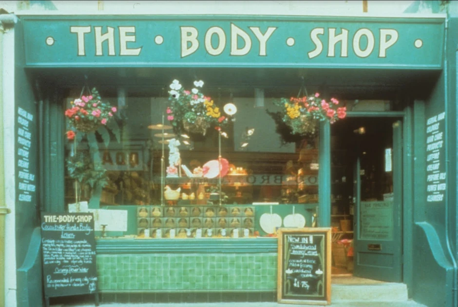 The Body Shop prva prodavnica u Brajtonu, Engleska, 1976. 