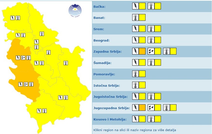 Meteoalarm za nsubotu