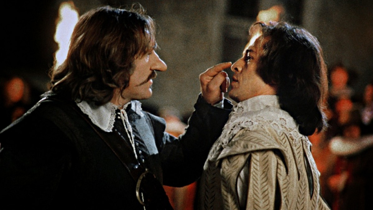 "Cyrano de Bergerac", Francja, 1990. Reżyseria: Jean-Paul Rappeneau. W rolach głównych: Gérard Depardieu, Anne Brochet i Vincent Perez.