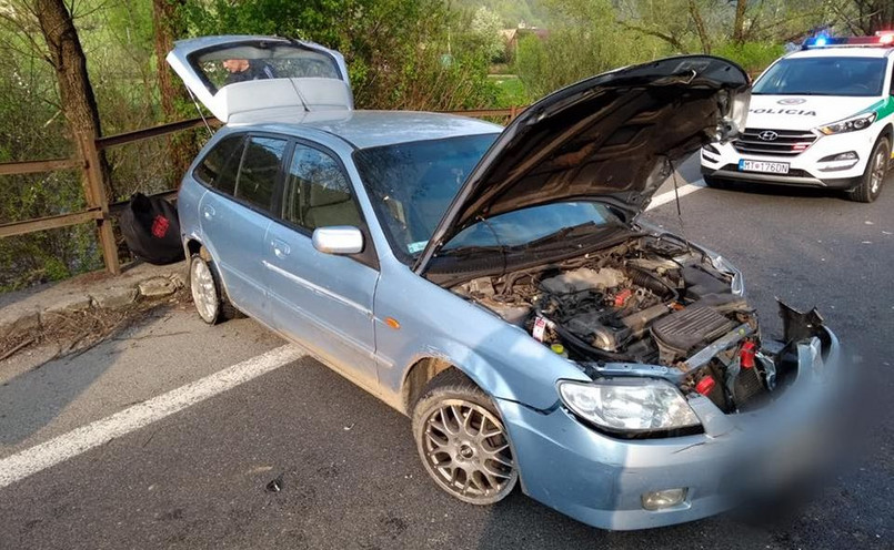 Mazda Polaka po zatrzymaniu na Słowacji