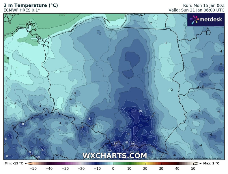 Nocami temperatura będzie spadać do -10 st. C, a punktowo jeszcze niżej