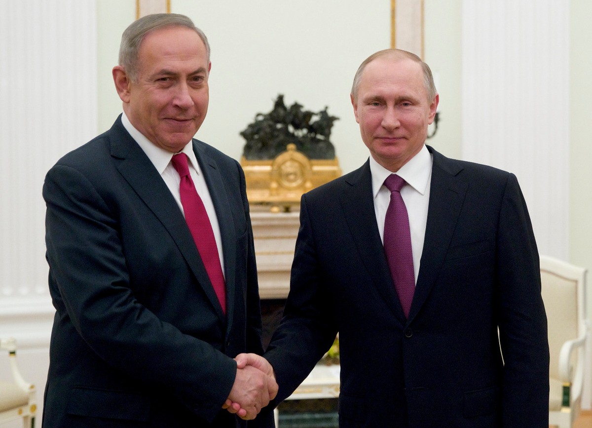 Binjamin Netanjahu i Władimir Putin