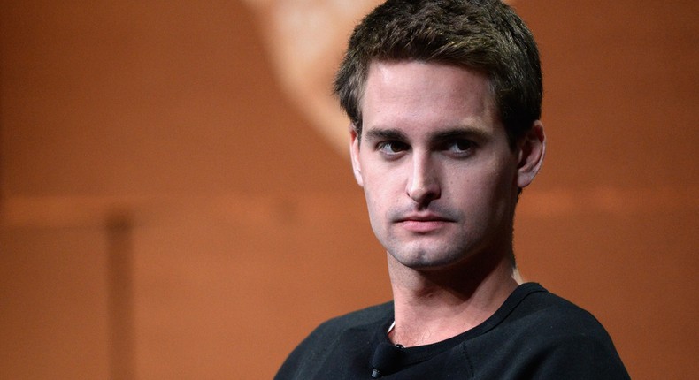 Snapchat CEO Evan Spiegel speaks onstage during 'Disrupting Information and Communication' at the Vanity Fair New Establishment Summit at Yerba Buena Center for the Arts on October 8, 2014 in San Francisco, California.