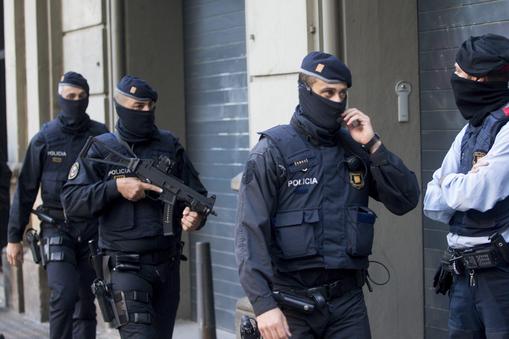 Anti- jihadist terrorism police operation in Barcelona