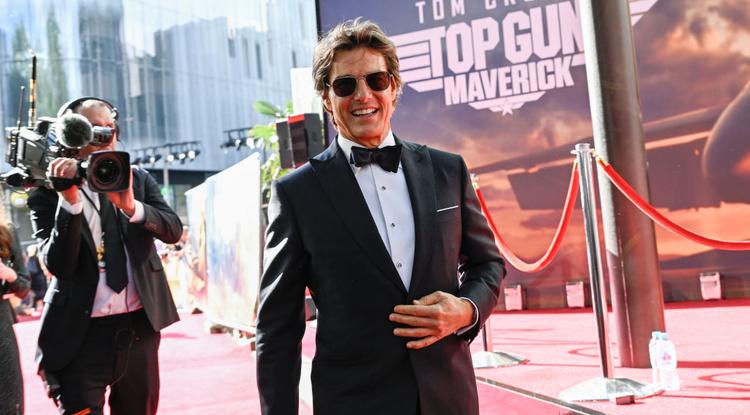 Tom Cruise a Top Gun: Maverick premierjén