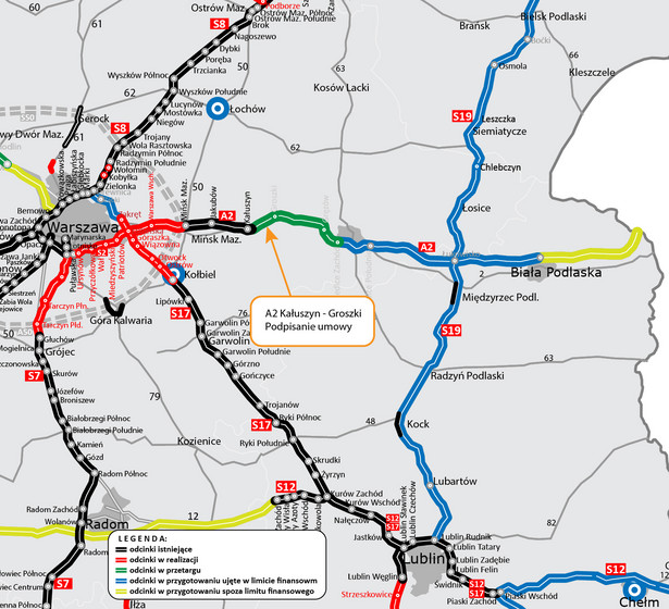 Autostrada A2. Źródło: GDDKiA