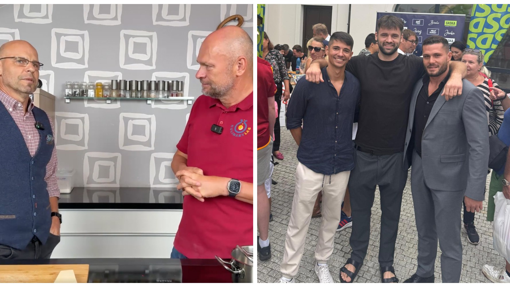Richard Sulík varil s Igorom Bukovským, jeho syn sa fotil s Erikom Kaliňákom a Richardom Glückom pred stánkom SaS