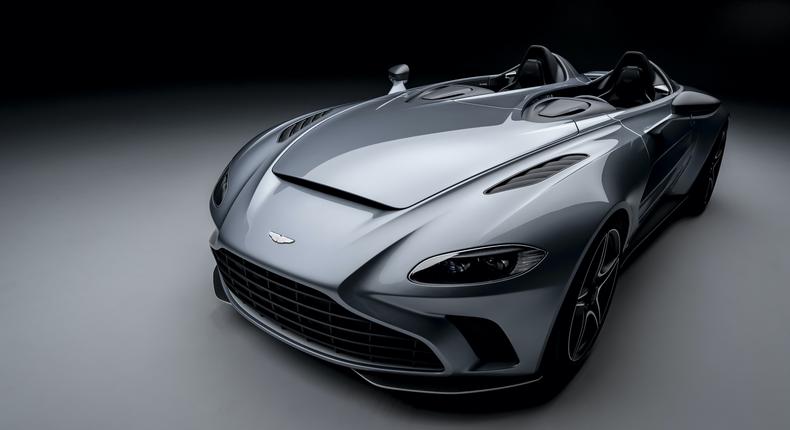 Aston Martin unveiled a new limited-run roadster on March 4 called the V12 Speedster — it's got lots of design quirks, but let's start with the obvious.