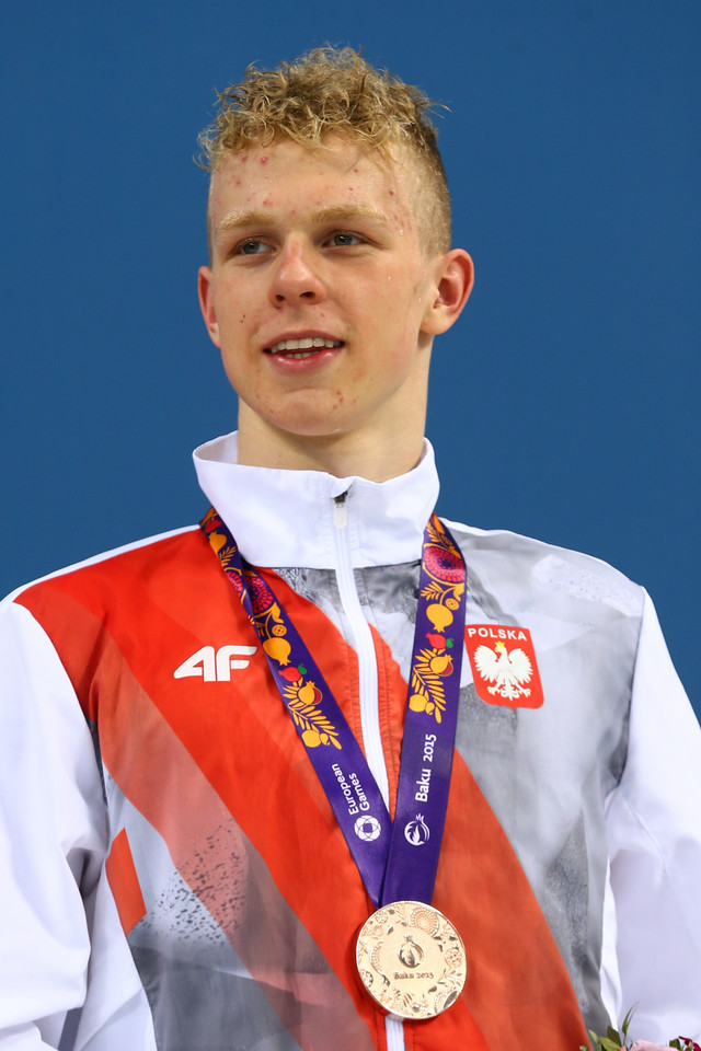 Karol Zbutowicz (brązowy medal) - pływanie, 400 m st. zmiennym