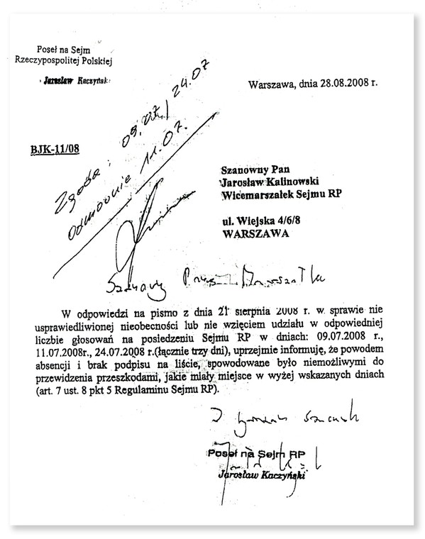 Usprawiedliwienie Jarosława Kaczyńskiego