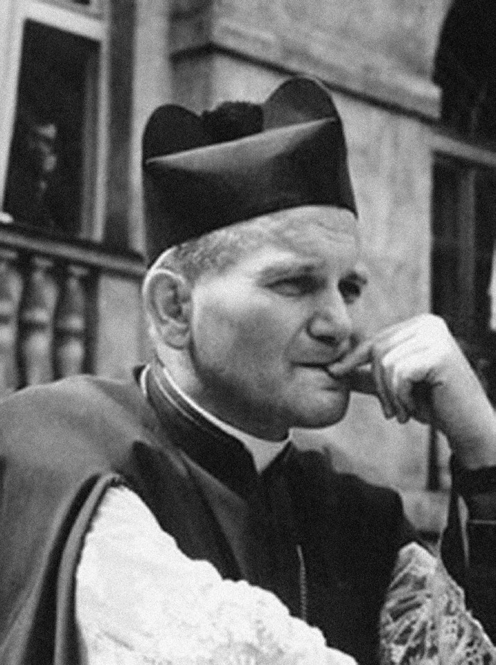 Karol Wojtyła podczas obrad Soboru Watykańskiego II