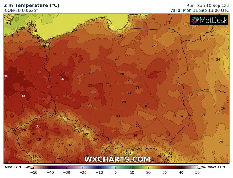 Gorące lato pozostanie również dziś