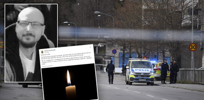 Szwedzki policjant nie wytrzymał po pogrzebie zastrzelonego Michała. Polały się łzy