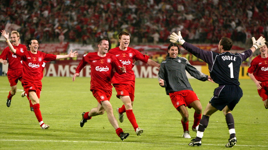 Liverpool z Jerzym Dudkiem w składzie po triumfie w LM (2005 r.)